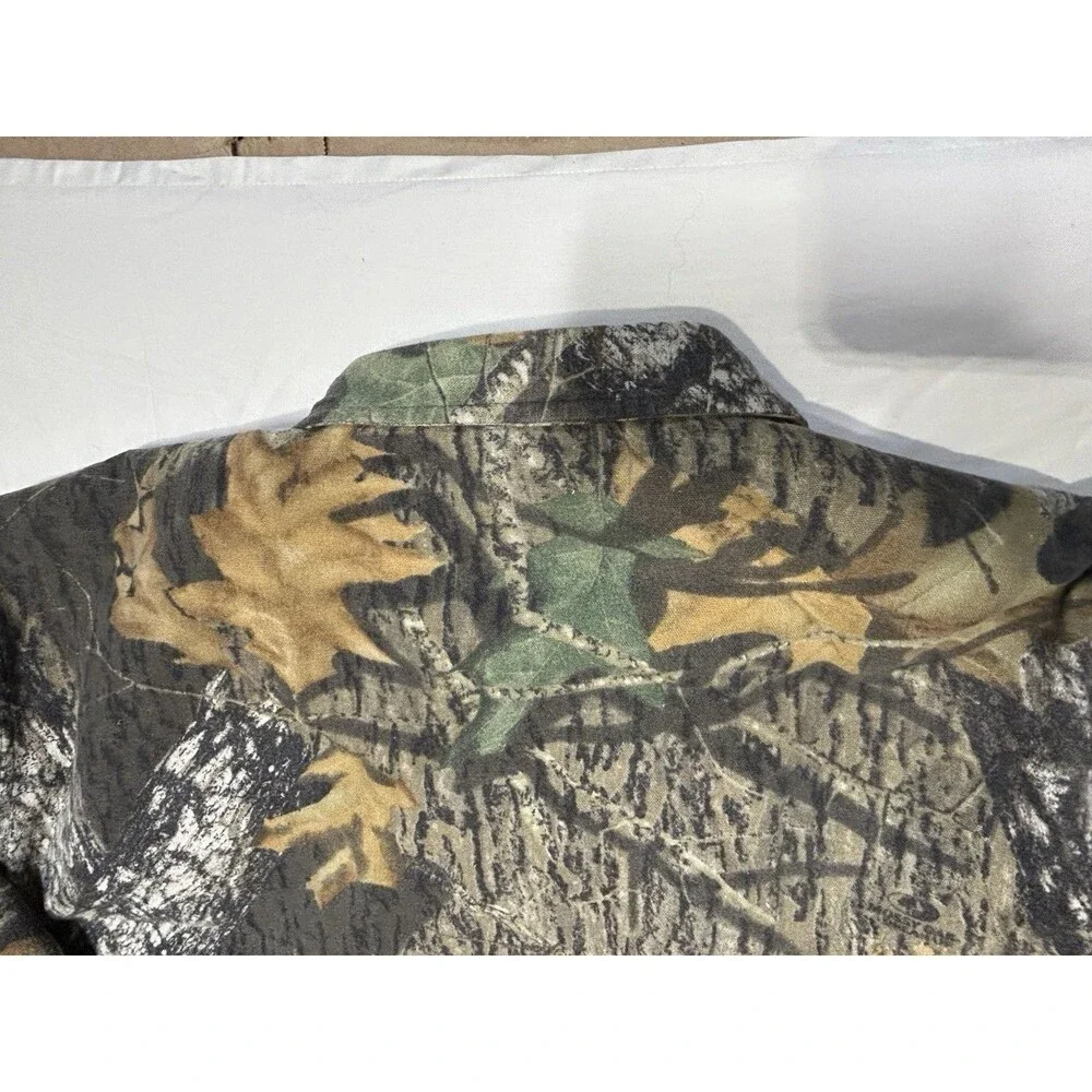 Vintage Cabelas Shirt Mens 2XLarge Camo Faded Chamois Flannel USA 90s Hunting - Picture 10 of 10